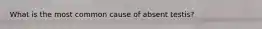 What is the most common cause of absent testis?