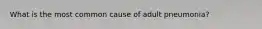 What is the most common cause of adult pneumonia?