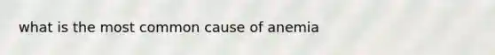 what is the most common cause of anemia