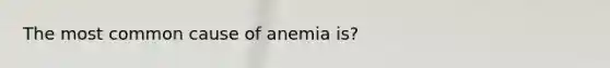 The most common cause of anemia is?