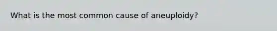 What is the most common cause of aneuploidy?