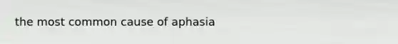 the most common cause of aphasia