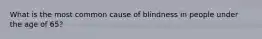 What is the most common cause of blindness in people under the age of 65?