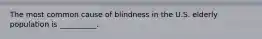 The most common cause of blindness in the U.S. elderly population is __________.