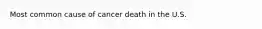 Most common cause of cancer death in the U.S.