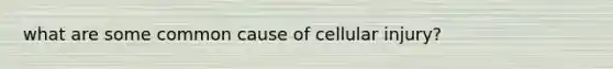 what are some common cause of cellular injury?