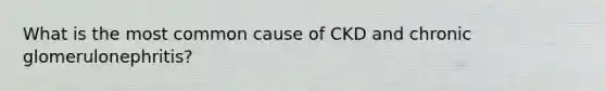 What is the most common cause of CKD and chronic glomerulonephritis?