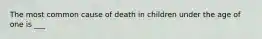 The most common cause of death in children under the age of one is ___