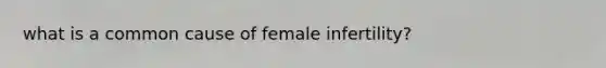 what is a common cause of female infertility?