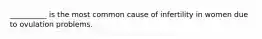 __________ is the most common cause of infertility in women due to ovulation problems.