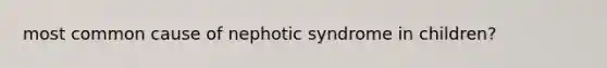 most common cause of nephotic syndrome in children?