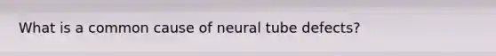 What is a common cause of neural tube defects?