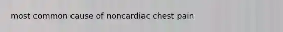 most common cause of noncardiac chest pain