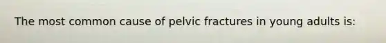 The most common cause of pelvic fractures in young adults is: