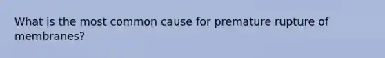 What is the most common cause for premature rupture of membranes?