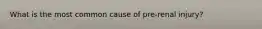 What is the most common cause of pre-renal injury?
