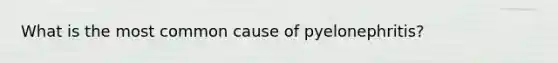 What is the most common cause of pyelonephritis?