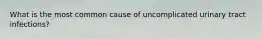 What is the most common cause of uncomplicated urinary tract infections?