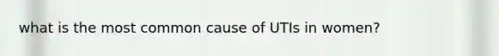 what is the most common cause of UTIs in women?