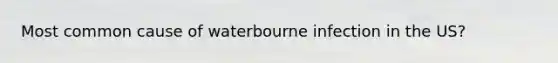 Most common cause of waterbourne infection in the US?