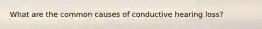 What are the common causes of conductive hearing loss?