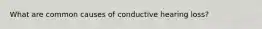 What are common causes of conductive hearing loss?