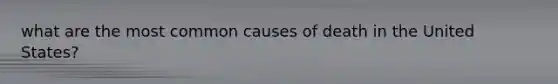 what are the most common causes of death in the United States?