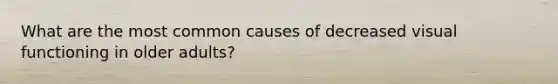 What are the most common causes of decreased visual functioning in older adults?