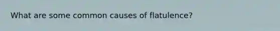 What are some common causes of flatulence?