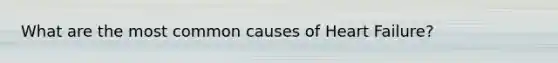 What are the most common causes of Heart Failure?