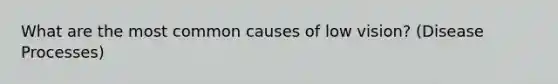 What are the most common causes of low vision? (Disease Processes)