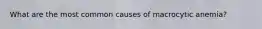 What are the most common causes of macrocytic anemia?