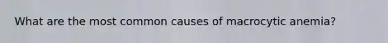 What are the most common causes of macrocytic anemia?