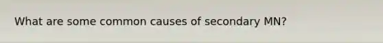 What are some common causes of secondary MN?