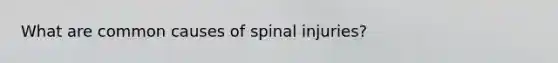 What are common causes of spinal injuries?