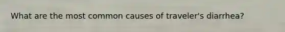 What are the most common causes of traveler's diarrhea?