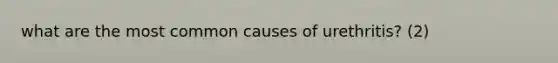 what are the most common causes of urethritis? (2)