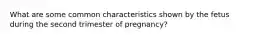 What are some common characteristics shown by the fetus during the second trimester of pregnancy?