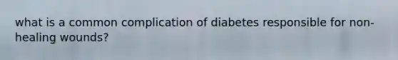 what is a common complication of diabetes responsible for non-healing wounds?