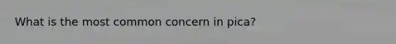 What is the most common concern in pica?