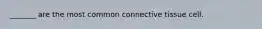 _______ are the most common connective tissue cell.