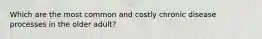 Which are the most common and costly chronic disease processes in the older adult?