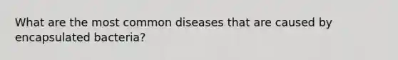 What are the most common diseases that are caused by encapsulated bacteria?