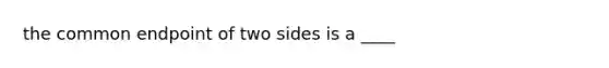 the common endpoint of two sides is a ____