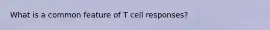 What is a common feature of T cell responses?