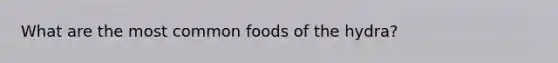 What are the most common foods of the hydra?