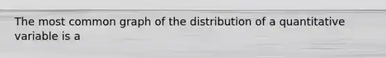 The most common graph of the distribution of a quantitative variable is a