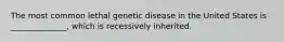 The most common lethal genetic disease in the United States is ______________, which is recessively inherited.