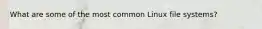 What are some of the most common Linux file systems?