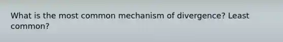 What is the most common mechanism of divergence? Least common?